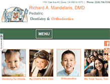 Tablet Screenshot of daviskidsdentist.com